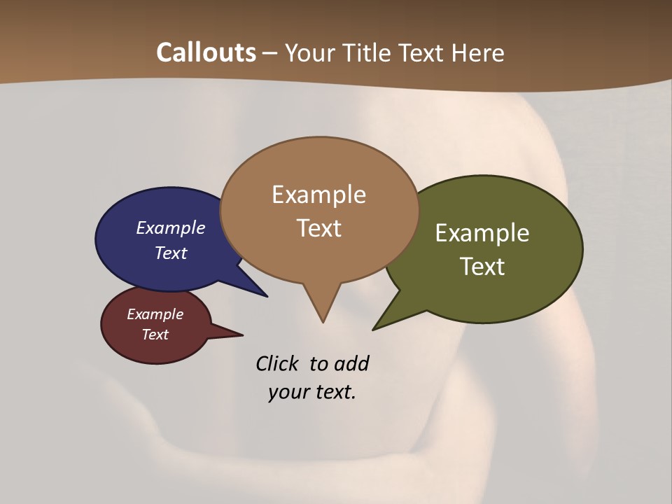 A Man And A Woman Embracing In Front Of A Brown Background PowerPoint Template