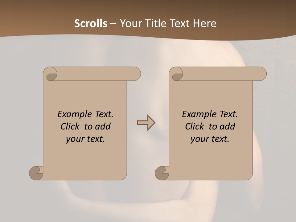 A Man And A Woman Embracing In Front Of A Brown Background PowerPoint Template