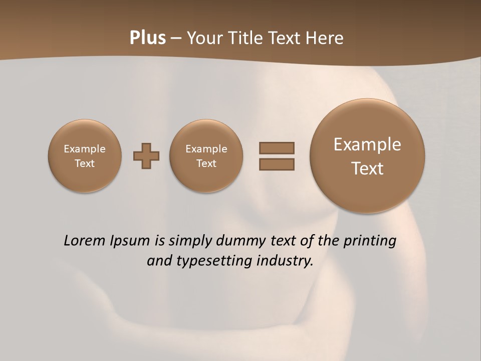 A Man And A Woman Embracing In Front Of A Brown Background PowerPoint Template
