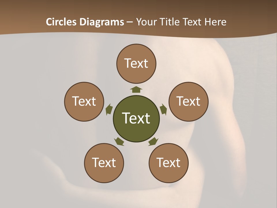 A Man And A Woman Embracing In Front Of A Brown Background PowerPoint Template