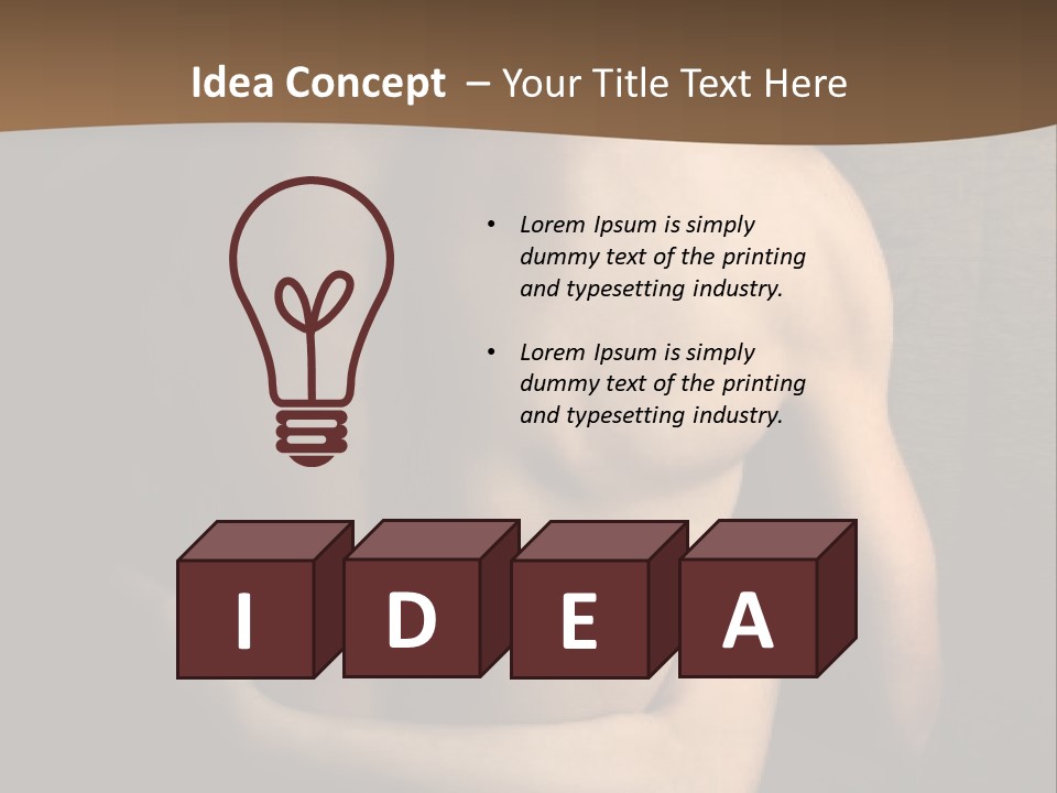 A Man And A Woman Embracing In Front Of A Brown Background PowerPoint Template