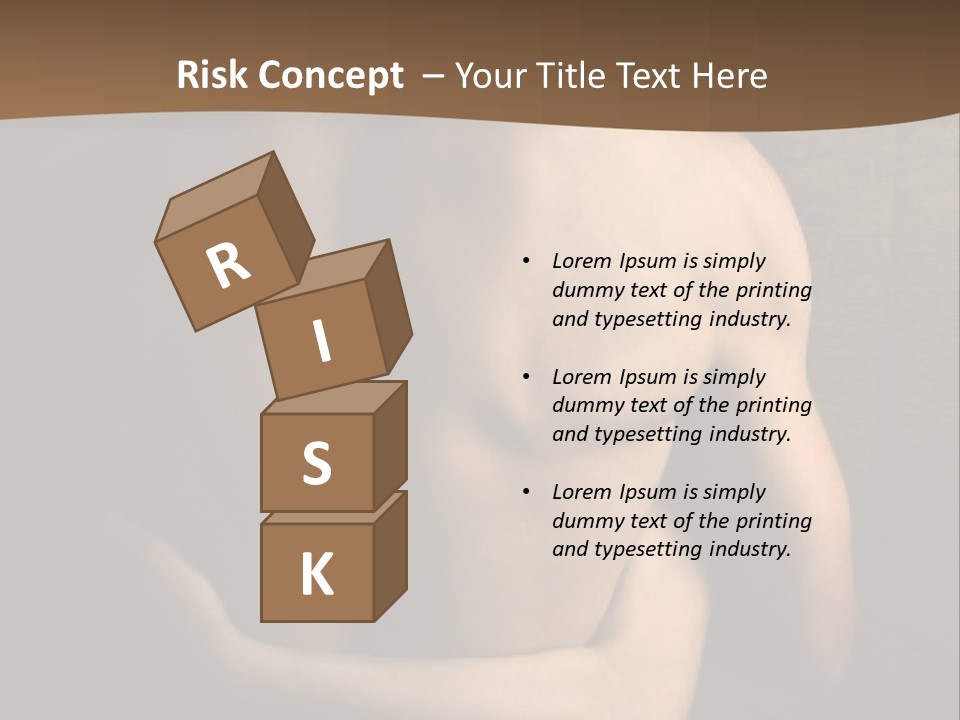 A Man And A Woman Embracing In Front Of A Brown Background PowerPoint Template