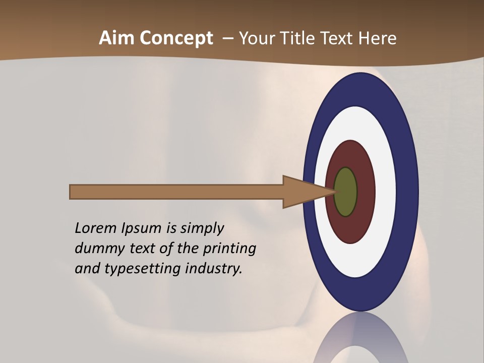 A Man And A Woman Embracing In Front Of A Brown Background PowerPoint Template