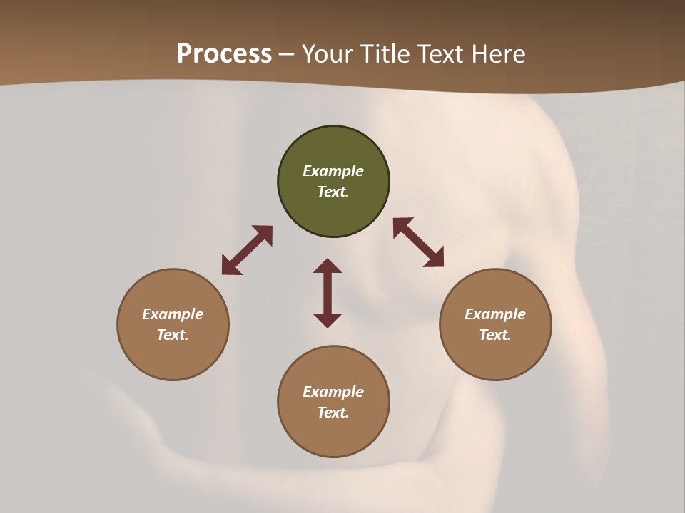 A Man And A Woman Embracing In Front Of A Brown Background PowerPoint Template