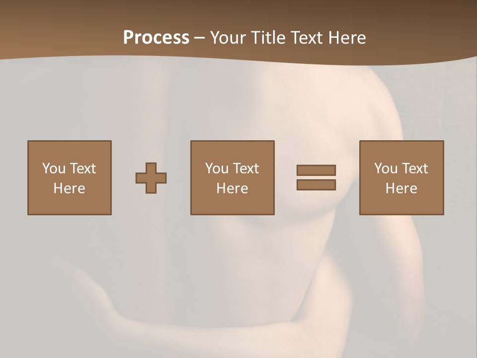 A Man And A Woman Embracing In Front Of A Brown Background PowerPoint Template