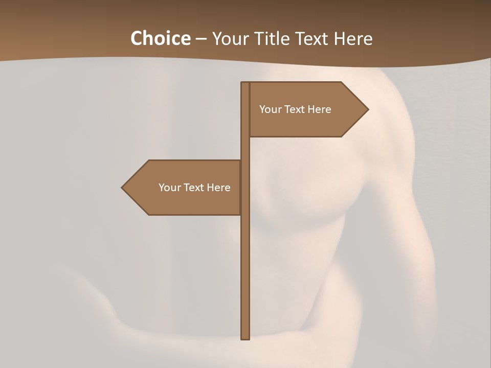 A Man And A Woman Embracing In Front Of A Brown Background PowerPoint Template