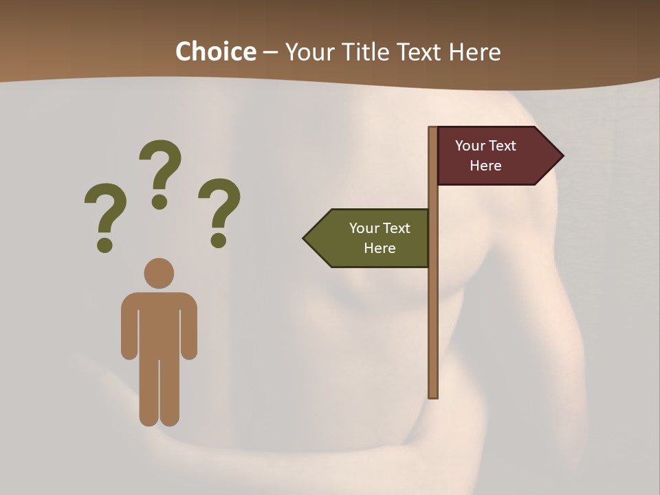 A Man And A Woman Embracing In Front Of A Brown Background PowerPoint Template