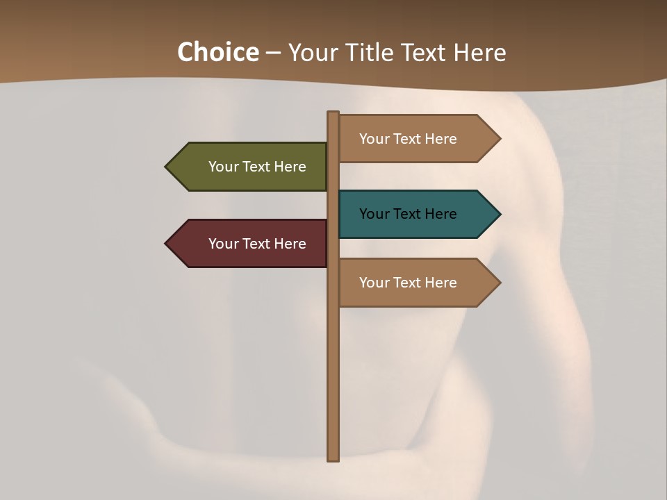 A Man And A Woman Embracing In Front Of A Brown Background PowerPoint Template