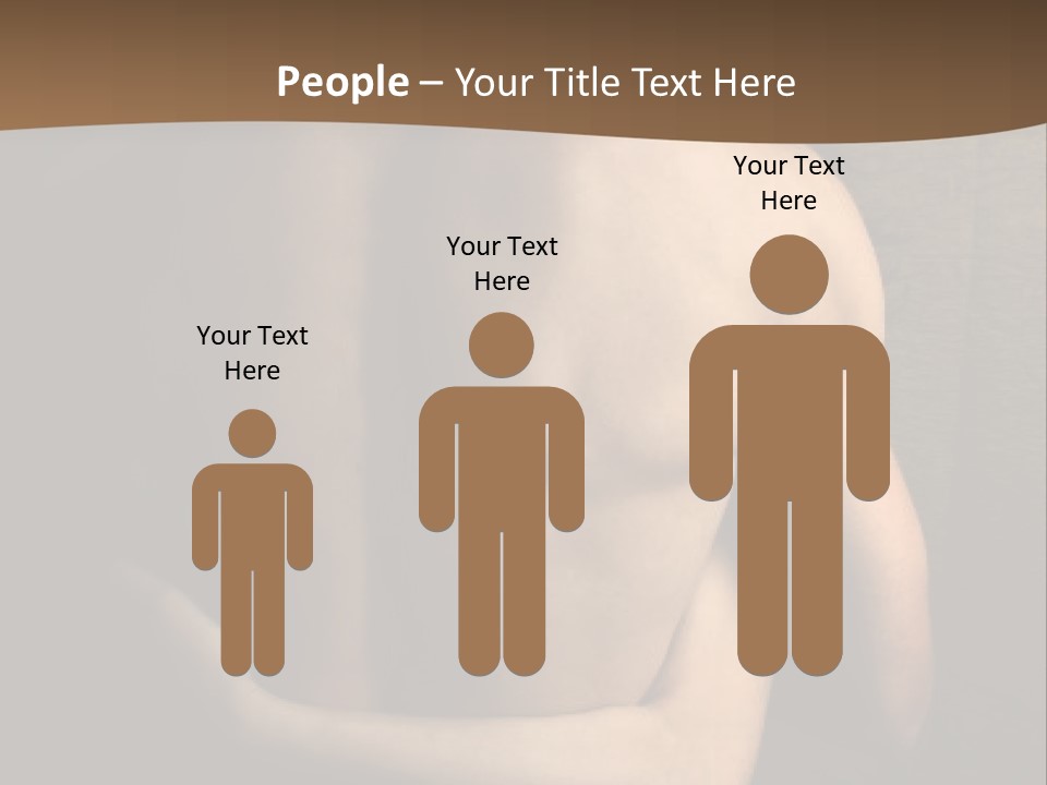 A Man And A Woman Embracing In Front Of A Brown Background PowerPoint Template