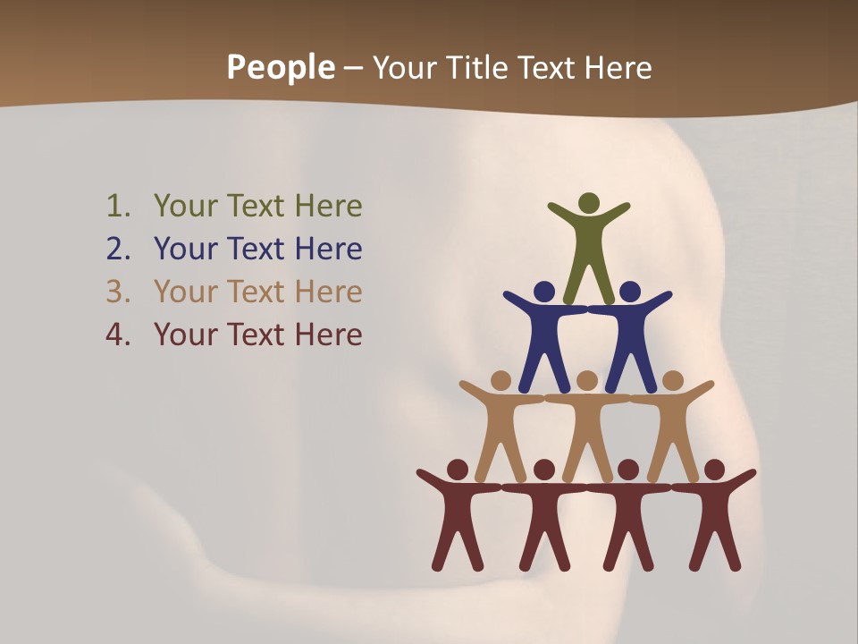 A Man And A Woman Embracing In Front Of A Brown Background PowerPoint Template