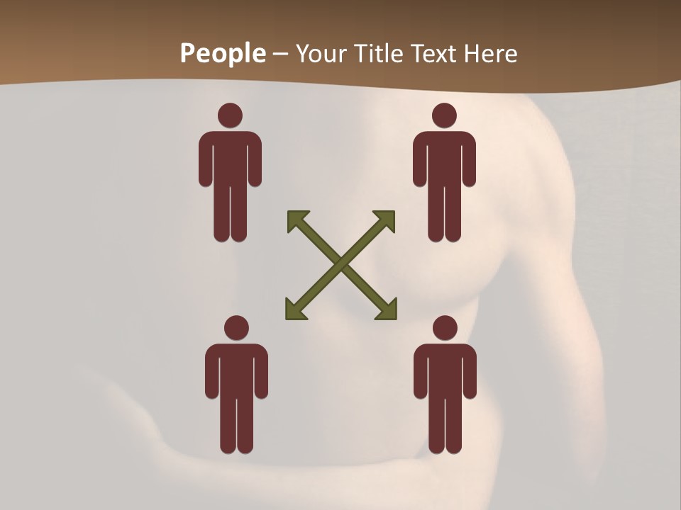 A Man And A Woman Embracing In Front Of A Brown Background PowerPoint Template