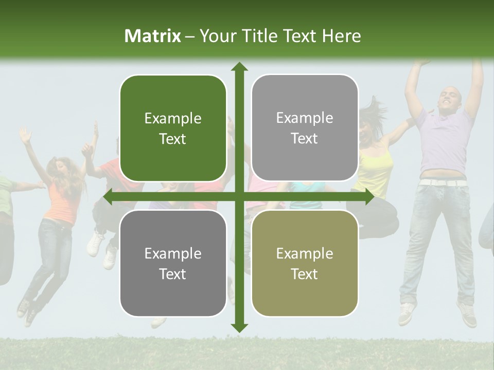 A Group Of People Jumping In The Air PowerPoint Template