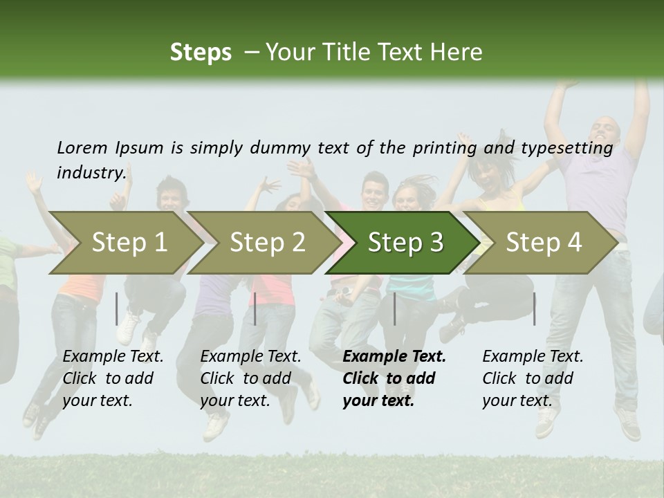 A Group Of People Jumping In The Air PowerPoint Template