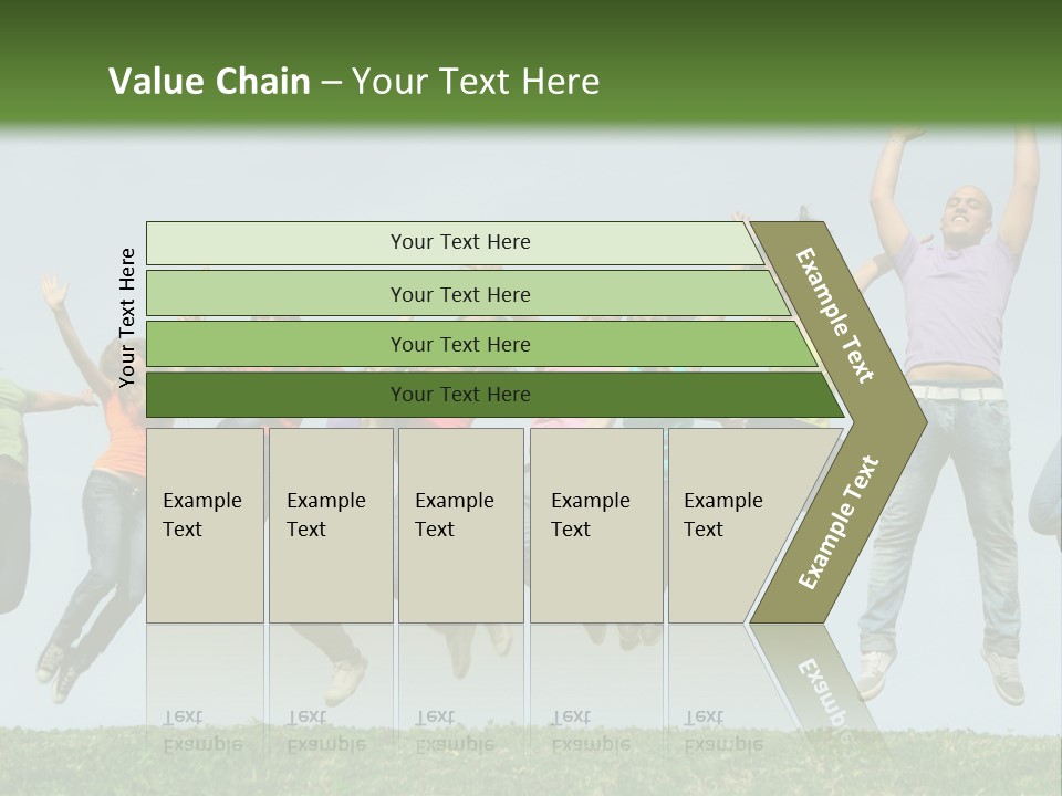 A Group Of People Jumping In The Air PowerPoint Template