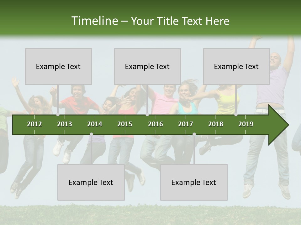 A Group Of People Jumping In The Air PowerPoint Template