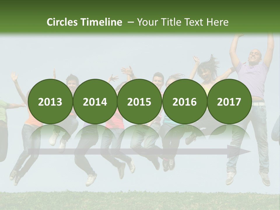 A Group Of People Jumping In The Air PowerPoint Template