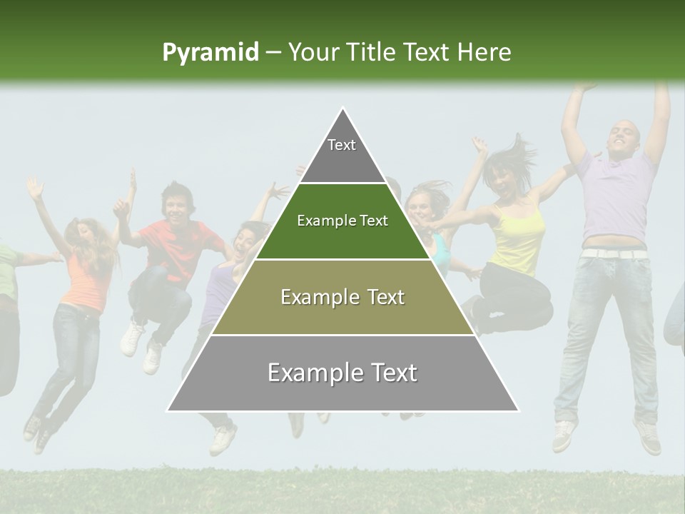 A Group Of People Jumping In The Air PowerPoint Template