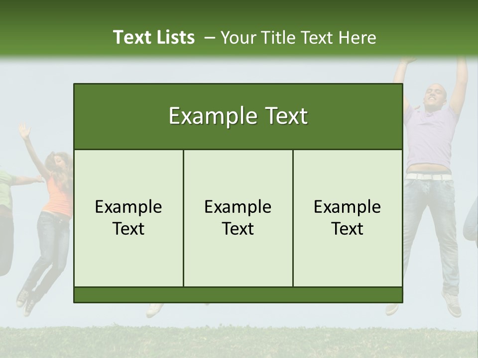 A Group Of People Jumping In The Air PowerPoint Template
