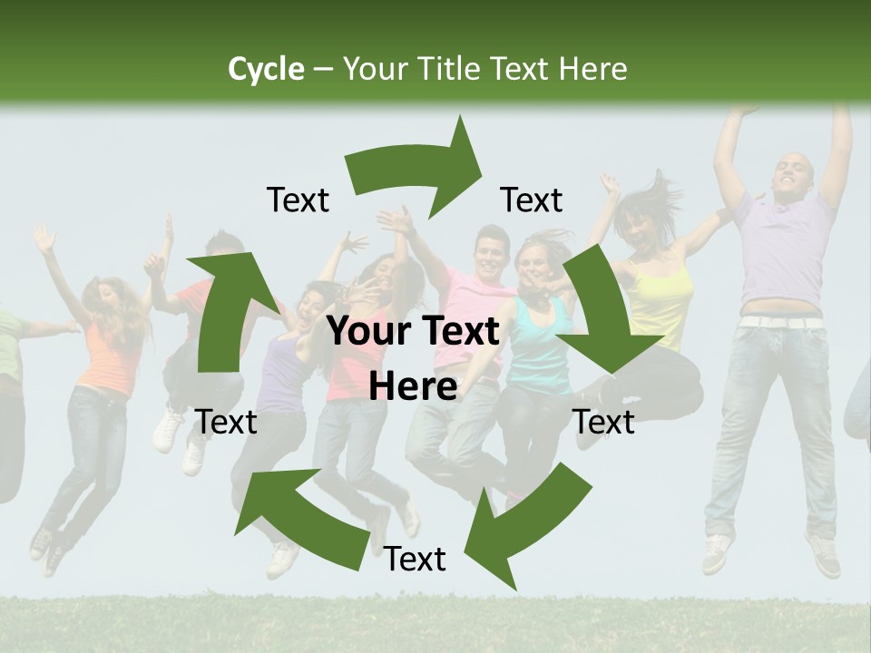 A Group Of People Jumping In The Air PowerPoint Template