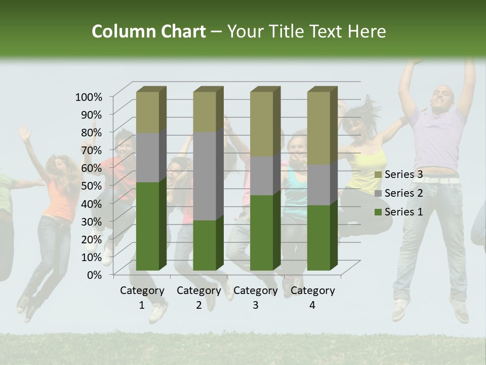 A Group Of People Jumping In The Air PowerPoint Template