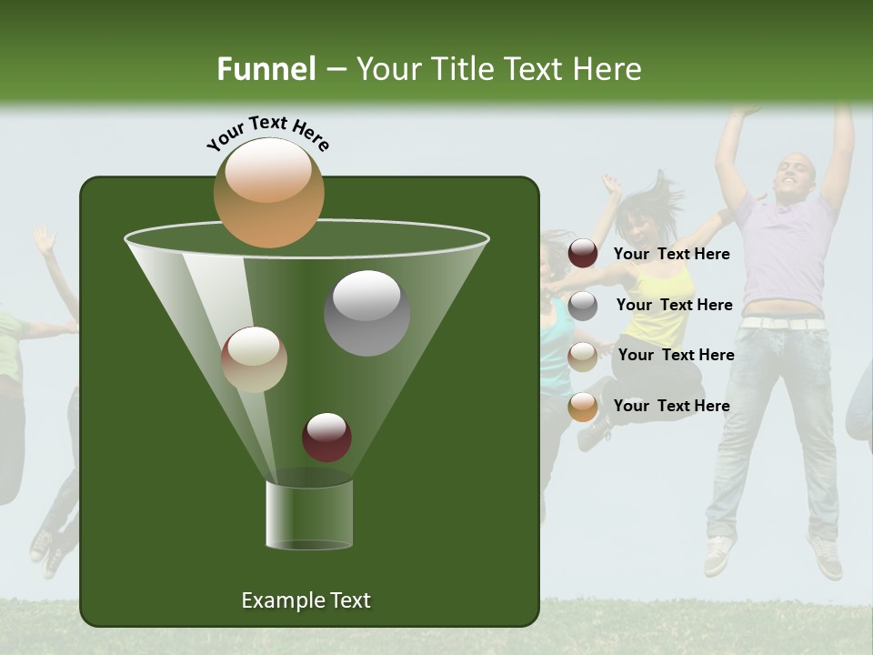A Group Of People Jumping In The Air PowerPoint Template