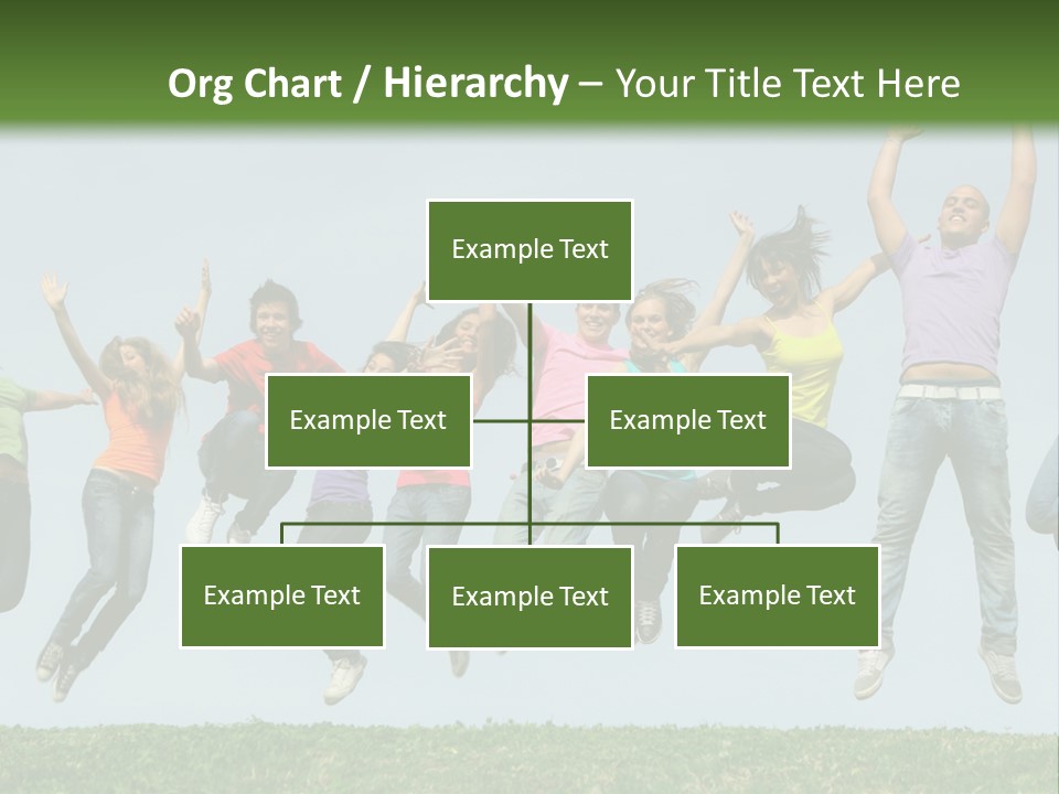 A Group Of People Jumping In The Air PowerPoint Template