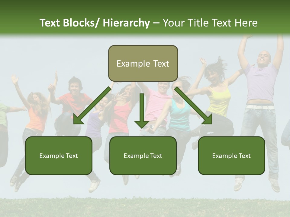 A Group Of People Jumping In The Air PowerPoint Template