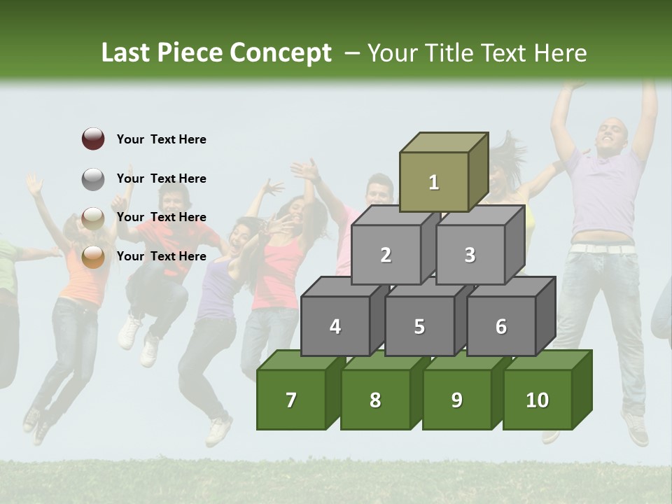 A Group Of People Jumping In The Air PowerPoint Template