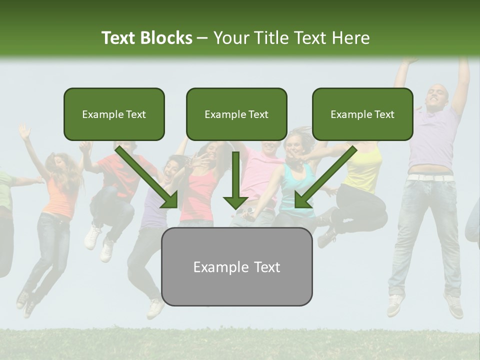 A Group Of People Jumping In The Air PowerPoint Template