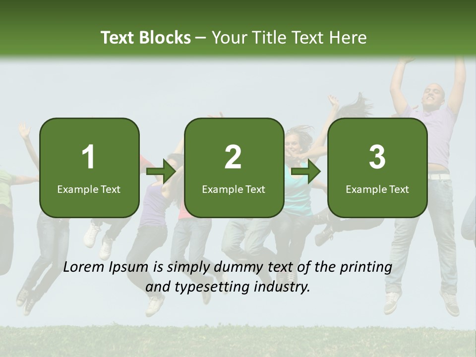 A Group Of People Jumping In The Air PowerPoint Template