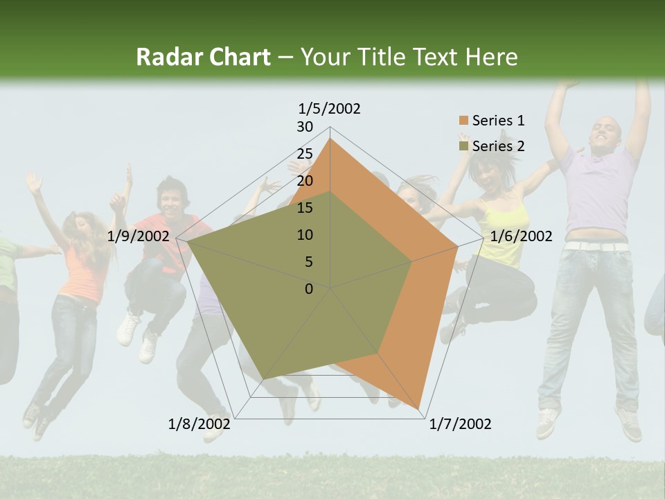 A Group Of People Jumping In The Air PowerPoint Template