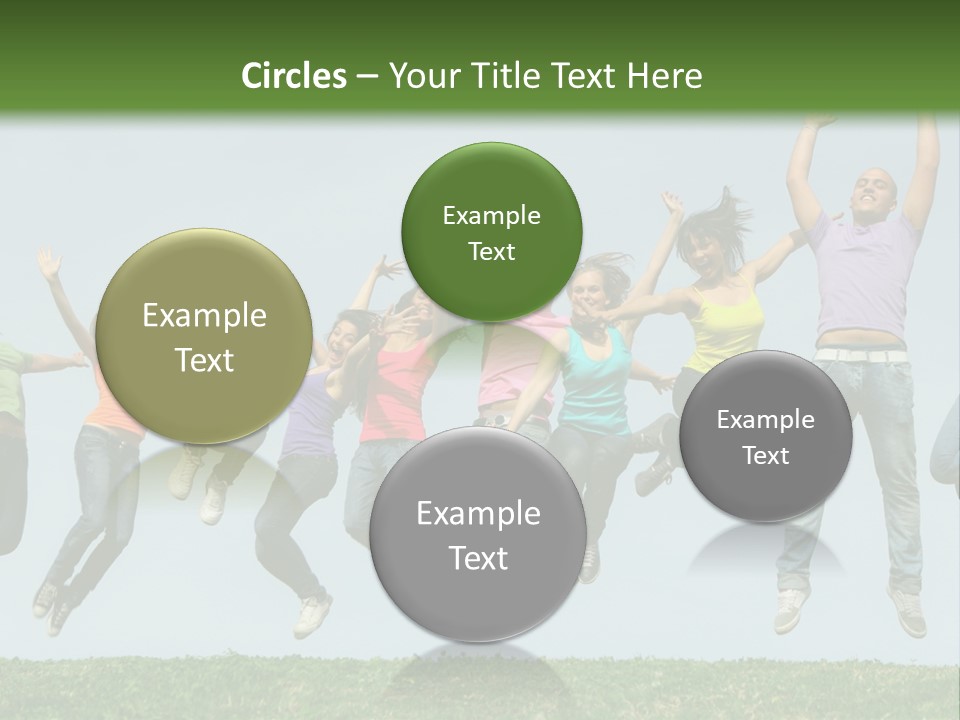 A Group Of People Jumping In The Air PowerPoint Template