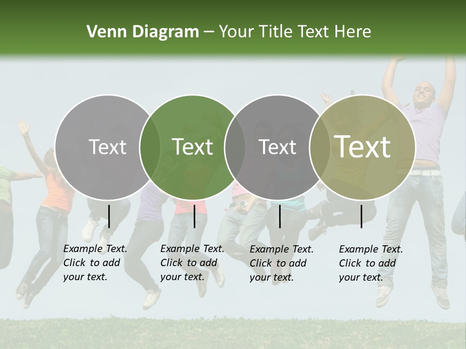 A Group Of People Jumping In The Air PowerPoint Template