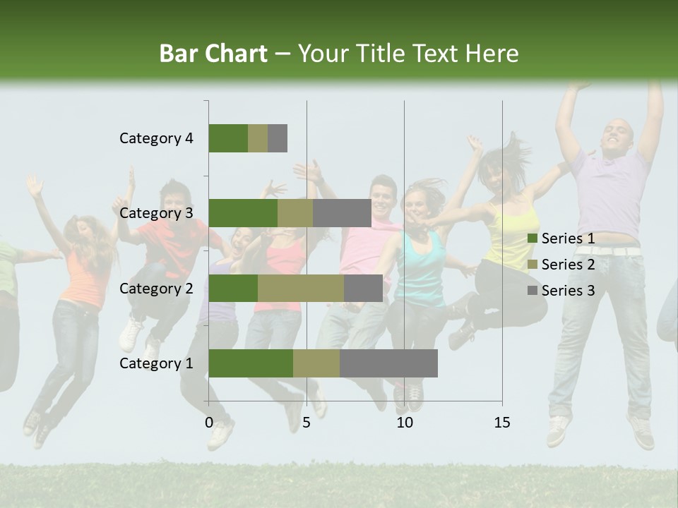 A Group Of People Jumping In The Air PowerPoint Template