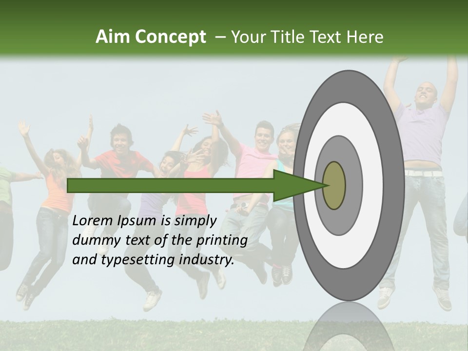 A Group Of People Jumping In The Air PowerPoint Template