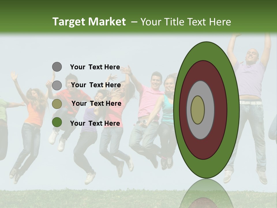 A Group Of People Jumping In The Air PowerPoint Template