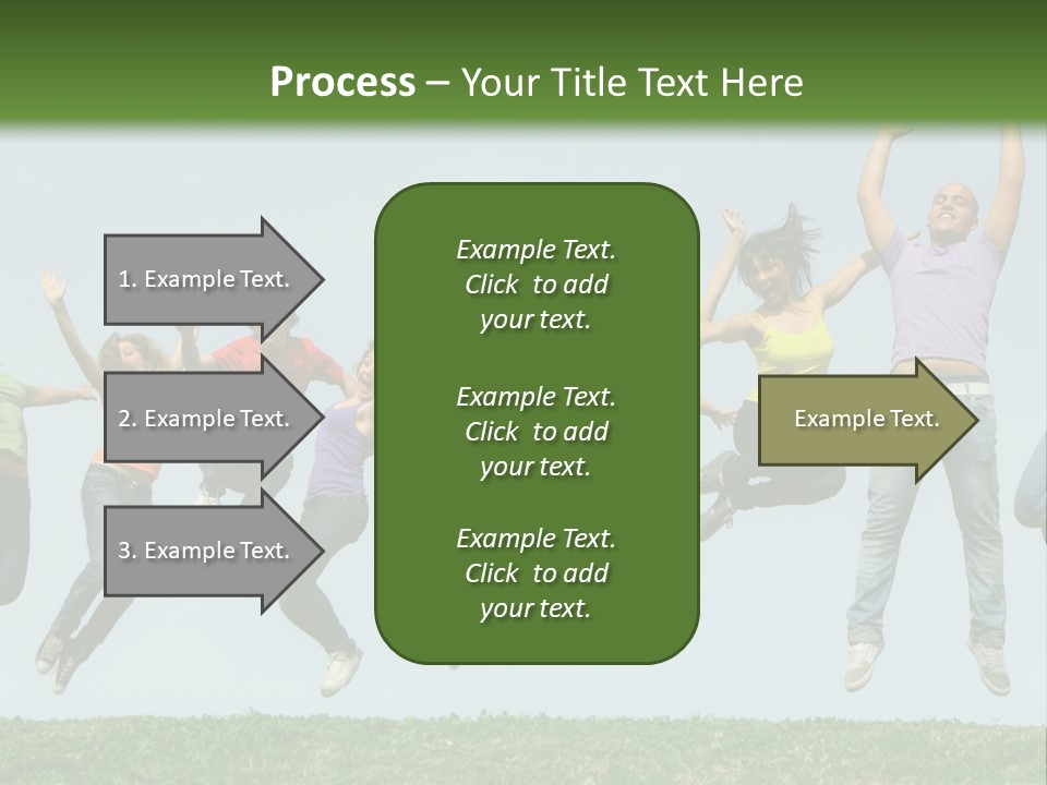 A Group Of People Jumping In The Air PowerPoint Template
