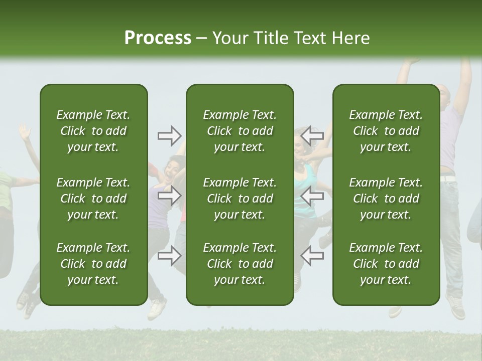 A Group Of People Jumping In The Air PowerPoint Template