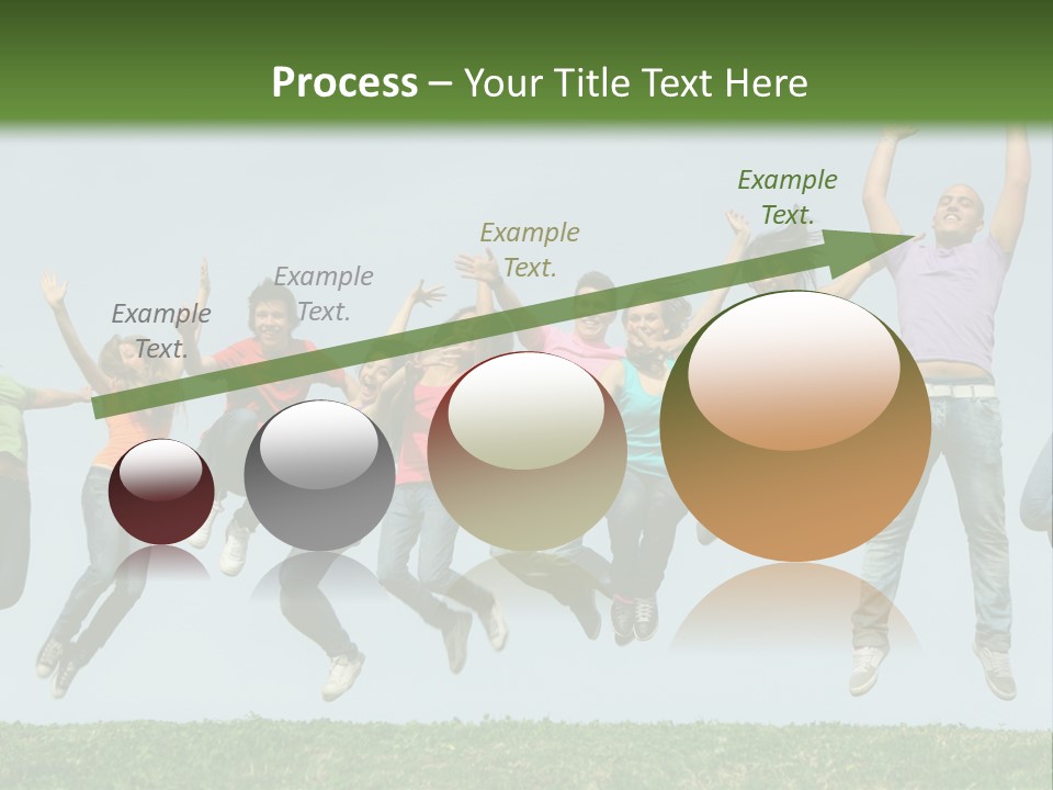 A Group Of People Jumping In The Air PowerPoint Template