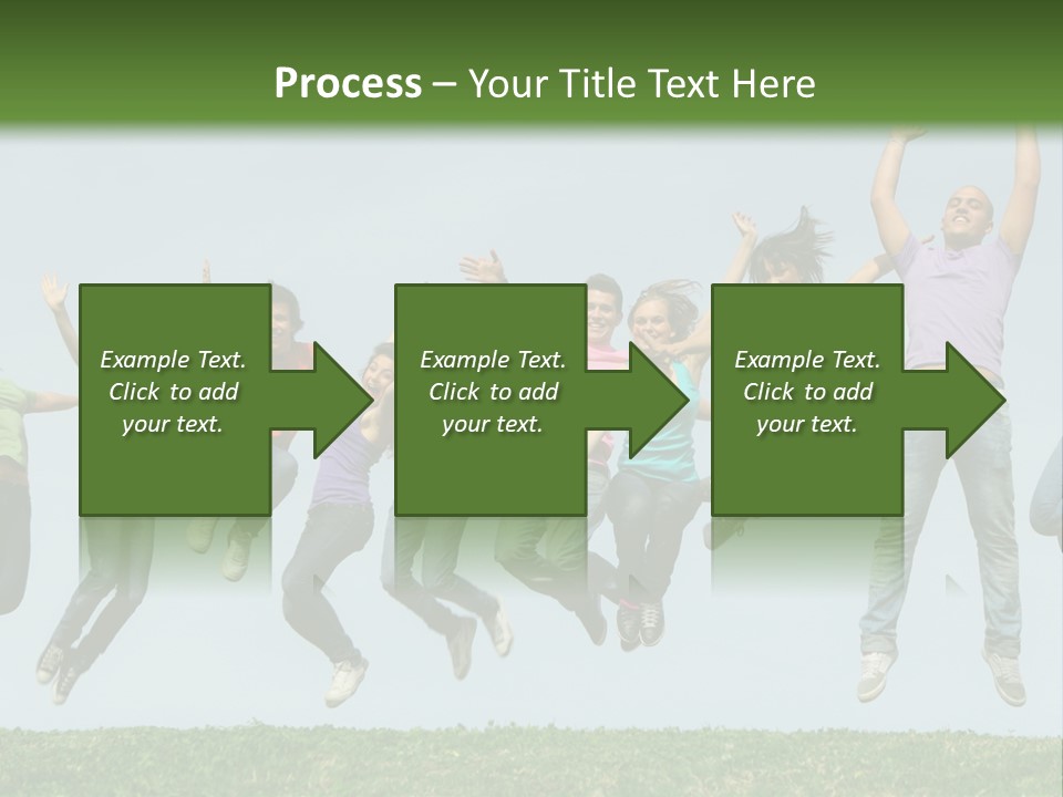 A Group Of People Jumping In The Air PowerPoint Template
