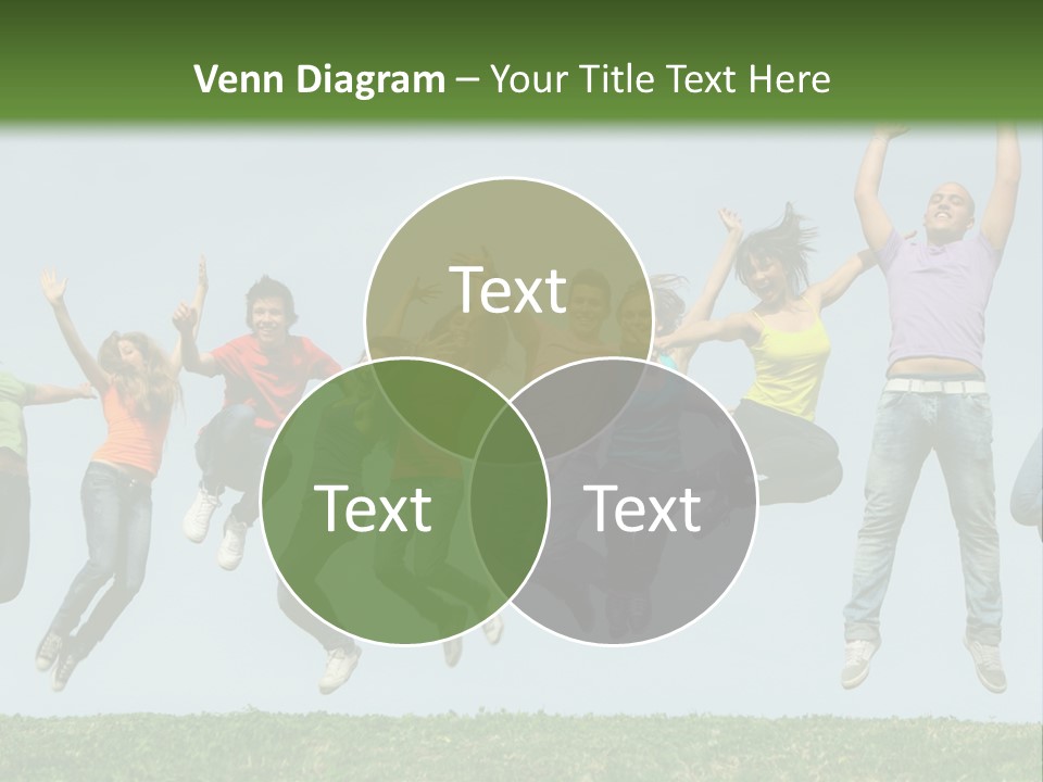 A Group Of People Jumping In The Air PowerPoint Template