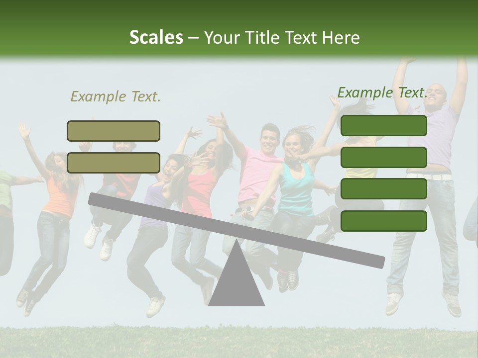 A Group Of People Jumping In The Air PowerPoint Template