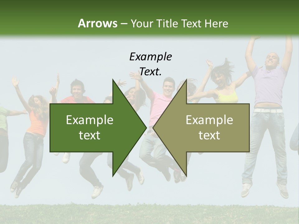 A Group Of People Jumping In The Air PowerPoint Template