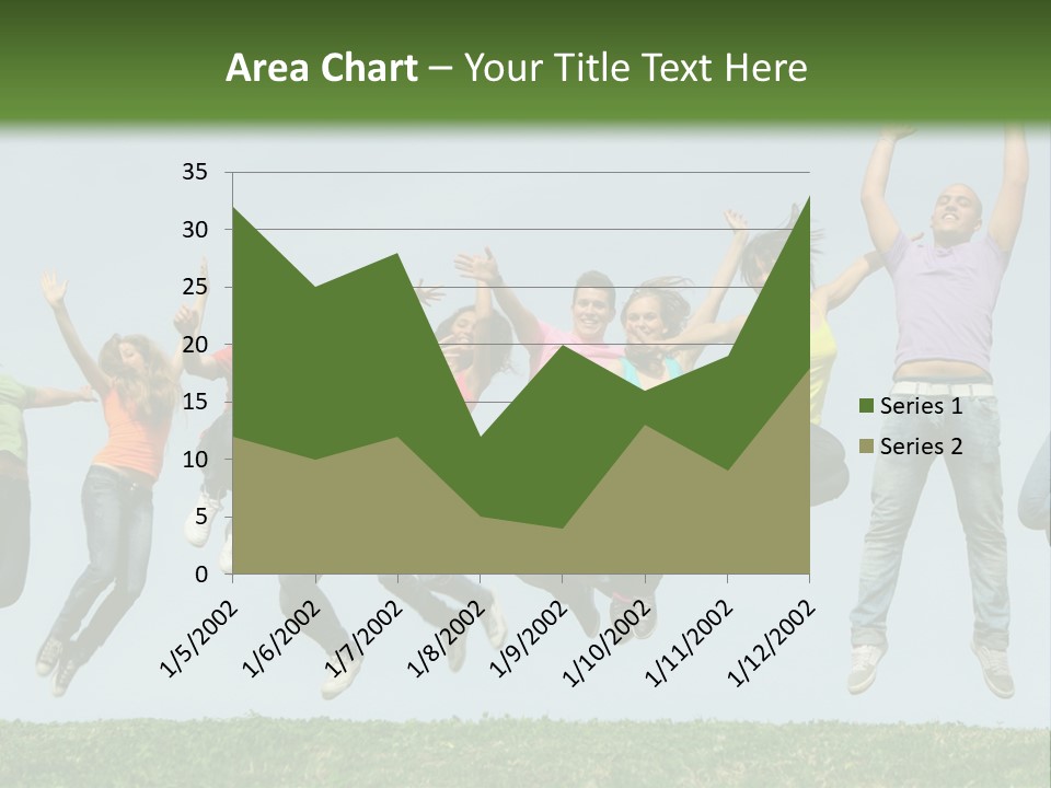 A Group Of People Jumping In The Air PowerPoint Template