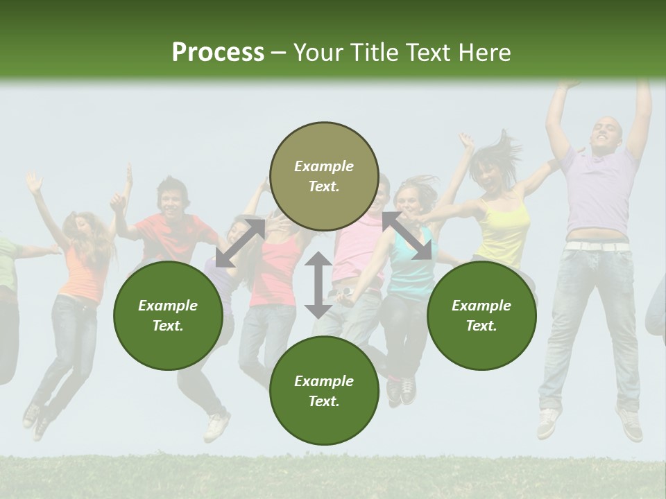 A Group Of People Jumping In The Air PowerPoint Template