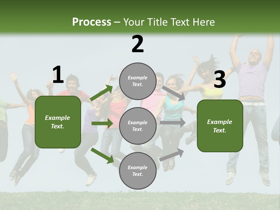 A Group Of People Jumping In The Air PowerPoint Template