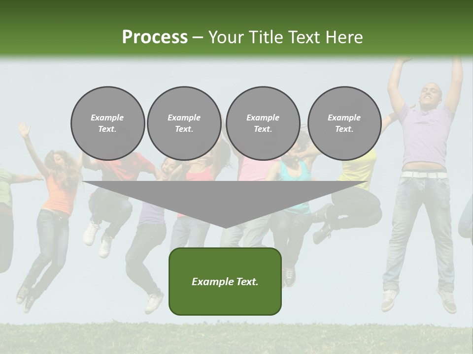 A Group Of People Jumping In The Air PowerPoint Template