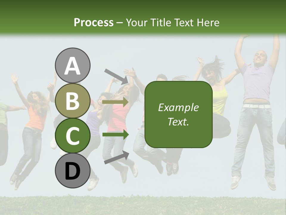 A Group Of People Jumping In The Air PowerPoint Template