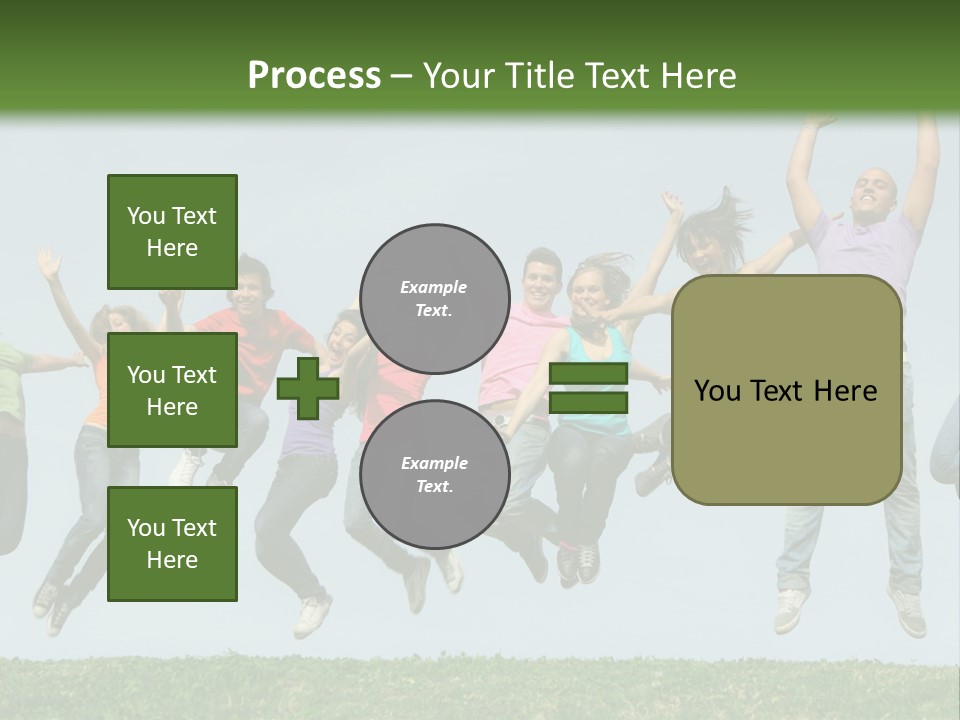 A Group Of People Jumping In The Air PowerPoint Template