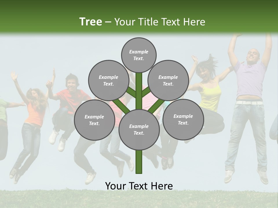 A Group Of People Jumping In The Air PowerPoint Template
